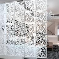 🏠 yizunnu 12pcs/set room hanging screen divider panels: diy home decor 11.4inch white - enhance your space with stylish home panel screens логотип