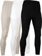 🔥 stay warm and cozy: american active men's long johns thermal base layer pants - pack of 3" логотип