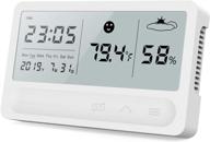 🌡️ newlight66 indoor hygrometer: rechargeable temperature and humidity monitor with clock and large screen display логотип