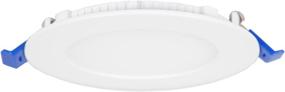 img 3 attached to 🔆 Maxxima 4 Inch LED Downlight, Slim Round Dimmable Flat Panel Light Fixture, Recessed Retrofit, 700 Lumens, Warm White 2700K, 10 Watt with Junction Box Included