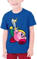 👕 kirby kid's t-shirt, kirby pattern short sleeve cotton graphic shirt for children logo