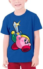 img 2 attached to 👕 KIrby Kid's T-Shirt, KIrby Pattern Short Sleeve Cotton Graphic Shirt for Children