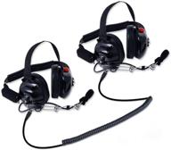 🏎️ nascar double-talk x2 headsets: linkable intercom scanners with over the ear two-way communication, mic, and cables logo