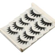 💥 dslong 5 pairs false eyelashes: japanese style thick eyelash extensions for elegant cosplay makeup logo