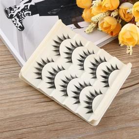 img 2 attached to 💥 DSLONG 5 Pairs False Eyelashes: Japanese Style Thick Eyelash Extensions for Elegant Cosplay Makeup