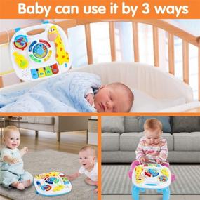 img 2 attached to BACCOW Игрушки для младенцев от 6 до 18 месяцев: Музыкальный обучающий столик для активного развития малышей, дети 1-3 лет - подарки для мальчиков и девочек (Размер: 9,7 х 8,7 х 7,1 дюйма)