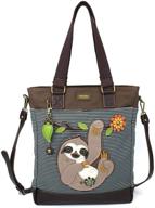chala work tote sloth stripe women's handbags & wallets logo