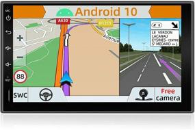 img 4 attached to 🚗 YUNTX Android 10 Double 2 Din Car Stereo Head Unit - 7 inch Bluetooth Car Navigation Radio with Free Rear Camera, GPS, DAB+, Steering Wheel Control, 4G, Mirrorlink, SD, USB, WiFi, OBD2