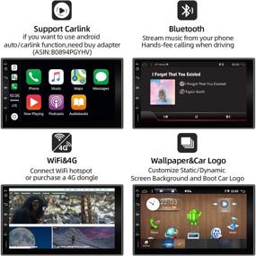 img 2 attached to 🚗 YUNTX Android 10 Double 2 Din Car Stereo Head Unit - 7 inch Bluetooth Car Navigation Radio with Free Rear Camera, GPS, DAB+, Steering Wheel Control, 4G, Mirrorlink, SD, USB, WiFi, OBD2