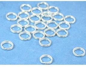 img 1 attached to 🔗 Pack of 25 5mm Sterling Silver Split Rings for Charm Bead Assembly