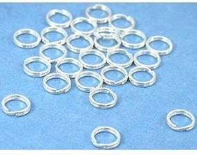 img 2 attached to 🔗 Pack of 25 5mm Sterling Silver Split Rings for Charm Bead Assembly