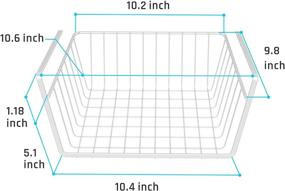 img 2 attached to 📦 iSPECLE 4 Pack Under Shelf Baskets - Under Cabinet Storage Wire Baskets for Kitchen Pantry Desk - Easy to Install, White - Home Organization Solution