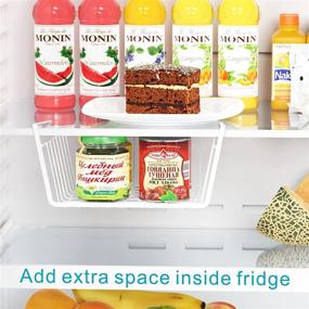 img 3 attached to 📦 iSPECLE 4 Pack Under Shelf Baskets - Under Cabinet Storage Wire Baskets for Kitchen Pantry Desk - Easy to Install, White - Home Organization Solution