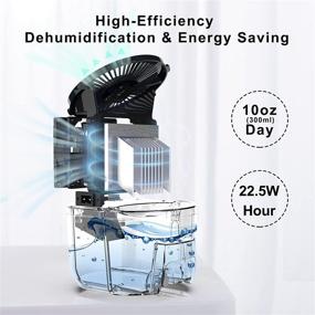 img 3 attached to 🌧️ ORFELD Dehumidifier: Compact & Portable 30oz with LED Light, Ideal for Basements, Bathrooms, and RVs