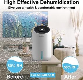 img 2 attached to 🌧️ ORFELD Dehumidifier: Compact & Portable 30oz with LED Light, Ideal for Basements, Bathrooms, and RVs