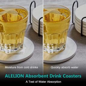 img 2 attached to 🏠 ALELION Coasters: Stylish Ceramic Absorbent Coasters for Housewarming Gifts