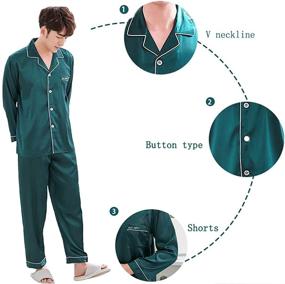 img 2 attached to 👕 ZUEVI Button Down Pajamas Sleepwear: Optimal Loungewear for Better Comfort