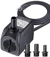 💧 lyqily 400gph water pump: ultra quiet submersible pump for fountains, aquariums, ponds, and hydroponics with 6.6ft high lift and 5.9ft power cord логотип