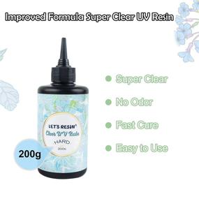 img 3 attached to LET'S RESIN UV Resin Clear Hard Type - 200g Kit for DIY Jewelry Making, UV Light Cure Epoxy Resin with Solar Cure Sunlight Activation, Ideal for UV Resin Molds & Adhesive Gluing