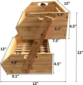 img 1 attached to Бамбуковый ящик для хранения Многоцелевой конфигурируемый