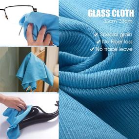 img 2 attached to 🧺 25Pcs - 5 Varieties of Multipurpose Microfiber Cleaning Cloths/Towels for Household and Car, 5 Color Options - 13.2"x13.2