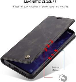 img 1 attached to Samsung Galaxy Magnetic Protective Leather Cell Phones & Accessories for Cases, Holsters & Clips