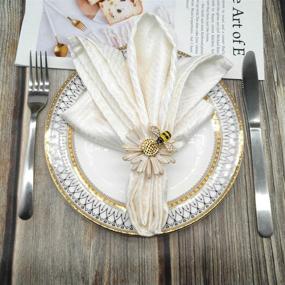 img 1 attached to 🌼 Dazzling Daisy Flower Napkin Rings - Elevate Your Dining Décor with SCTD's Exquisite Floral Touch