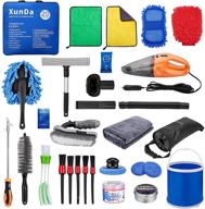 🚗 xunda car wash tools: complete 20-piece cleaning and beauty set + high-powered handheld vacuum + garbage storage bag - ideal for car interior, exterior & home kitchen cleaning logo