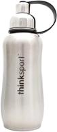 💧 thinksport bpa-free double wall vacuum insulated stainless steel sports bottle: keep hydrated, chemical-free! логотип