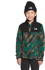 img 3 attached to 🧥 The North Face Youth Glacier ¼ Snap Pullover: Cozy and Stylish Outerwear for Active Kids