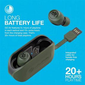 img 2 attached to 🎧 JLab Go Air Беспроводные Bluetooth наушники + Кейс для зарядки: Зеленые, Двойное соединение, Сопротивление влаге IP44, Bluetooth 5.0, 3 настройки звука EQ.