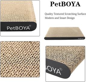 img 2 attached to 🐱 PetBOYA Durable and Recyclable Cat Scratch Pad with Textured Surface - Double Sided Cardboard Cat Scratcher