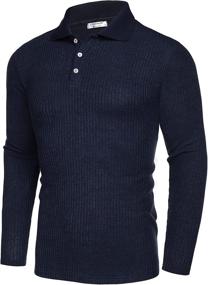 img 2 attached to COOFANDY Knitted Pullover Sweater Stretch Sports & Fitness in Australian Rules Football