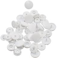 👗 glossy white-b3 sew on plastic snap fasteners - size 20, 200sets - t5 round - perfect for clothing logo