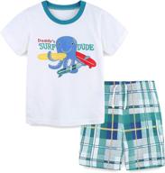 summer outfits cotton crewneck clothes boys' clothing - clothing sets logo