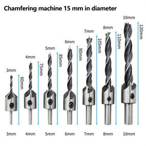img 3 attached to 🪚 Улучшенный набор для сверления древесины с фаской и шестигранником для точности