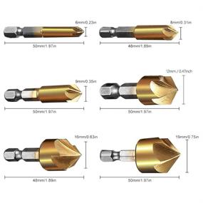 img 2 attached to 🪚 Улучшенный набор для сверления древесины с фаской и шестигранником для точности