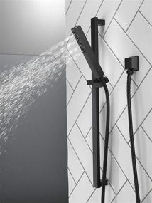img 2 attached to 🚿 Enhance Shower Experience with DELTA FAUCET 51567-BL H2Okinetic Slide Bar Handshower in Matte Black