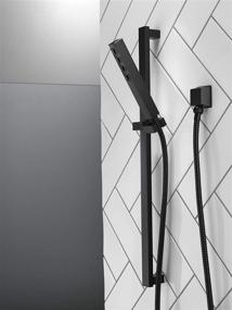 img 1 attached to 🚿 Enhance Shower Experience with DELTA FAUCET 51567-BL H2Okinetic Slide Bar Handshower in Matte Black