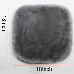 img 1 attached to Minisoo Non-Slip Soft Luxurious Faux Sheepskin Fur Seat Cushion Winter Warm Car Interior Wool Car Seat Cover Pad Mat Universal Fit Auto Interior Accessories