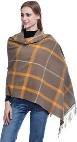 img 3 attached to 🧣 Fashionable Lattice Pashmina Oversized Women's Accessories by LERDU