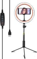 📸 enhance your selfies with eeekit 10" selfie ring light: dimmable led beauty ringlight with tripod stand & phone holder logo