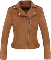 chartou stylish notched oblique leather 👚 apparel: women's clothing, coats, jackets & vests logo
