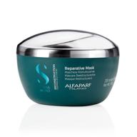 🛡️ alfaparf milano semi di lino reconstruction mask: sulfate-free, color-safe, paraben & paraffin free - professional salon quality for damaged hair logo