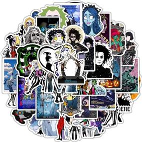 img 4 attached to Halloween Tim Burton Movies Sticker Pack Of 50 Stickers - Movie Theme Stickers For Laptop