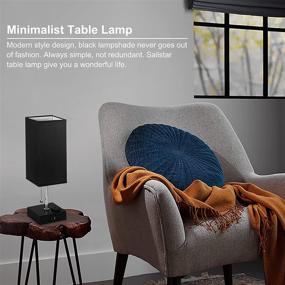 img 3 attached to 🌙 Versatile Nightstand Lamp: Sailstar Bedside Lamp with 3 Colors LED Bulb, USB Ports, and Outlet - Ideal for Bedroom and Small Spaces!