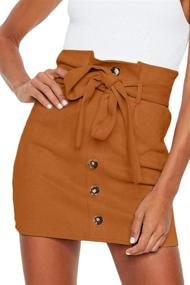 img 2 attached to 👗 Meyeeka Women's Clothing and Skirts: Clubwear Button Stretch Belted