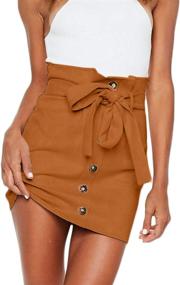 img 1 attached to 👗 Meyeeka Women's Clothing and Skirts: Clubwear Button Stretch Belted