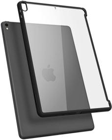 img 2 attached to 📱 i-Blason Clear Hybrid Cover for iPad Pro 10.5" (2017 Release) & iPad Air 3 10.5" 2019 (3rd Generation) - Compatible with Official Smart Cover & Smart Keyboard - Updated Version (Clear/Black)