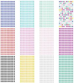 img 4 attached to 💎 1920 Pieces of Gartful 5mm Rhinestone Adhesive Stickers: Multicolor Bling Diamond Craft Stickers for Scrapbooking, Handmade Gifts, Crafts, Nails, Makeup, and Body Embellishments